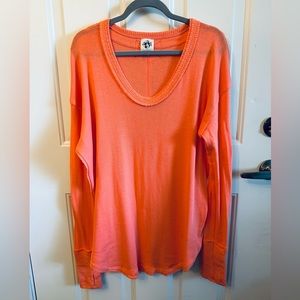 NWOT Free People.  Colby, raw edge tunic, size XL in lipgloss.